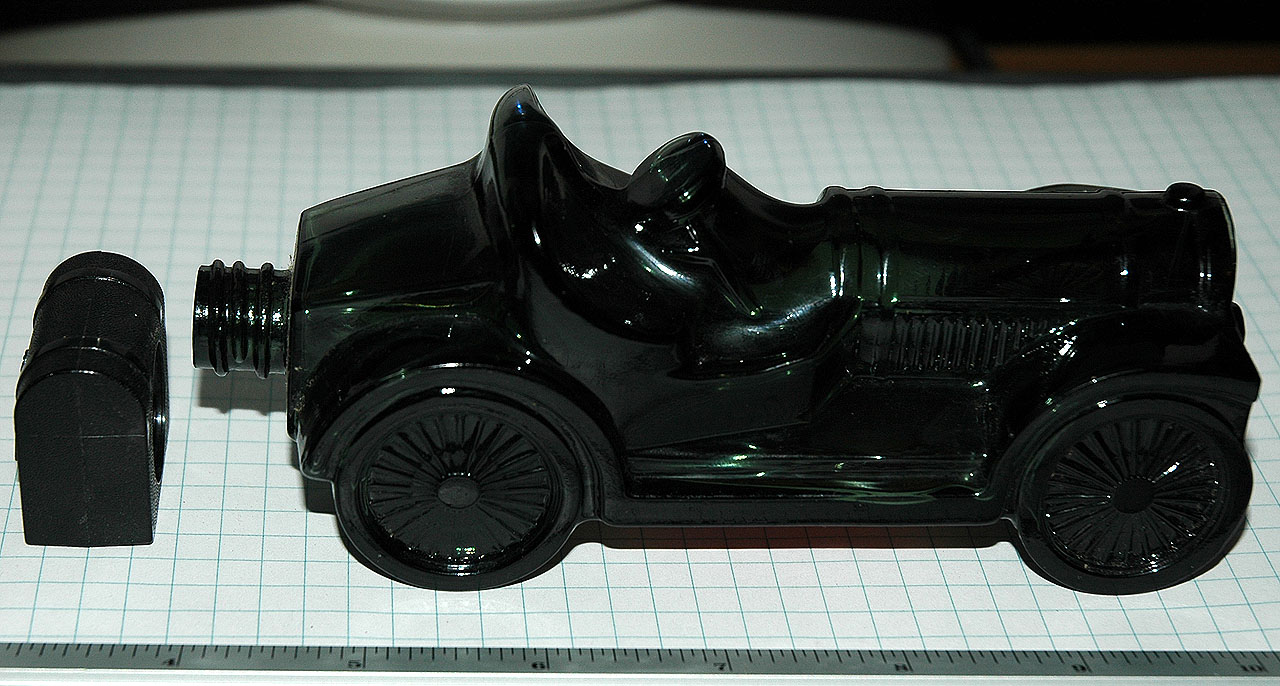 AVON Straight Eight Empty Bottle Old Car Dark Green eBay